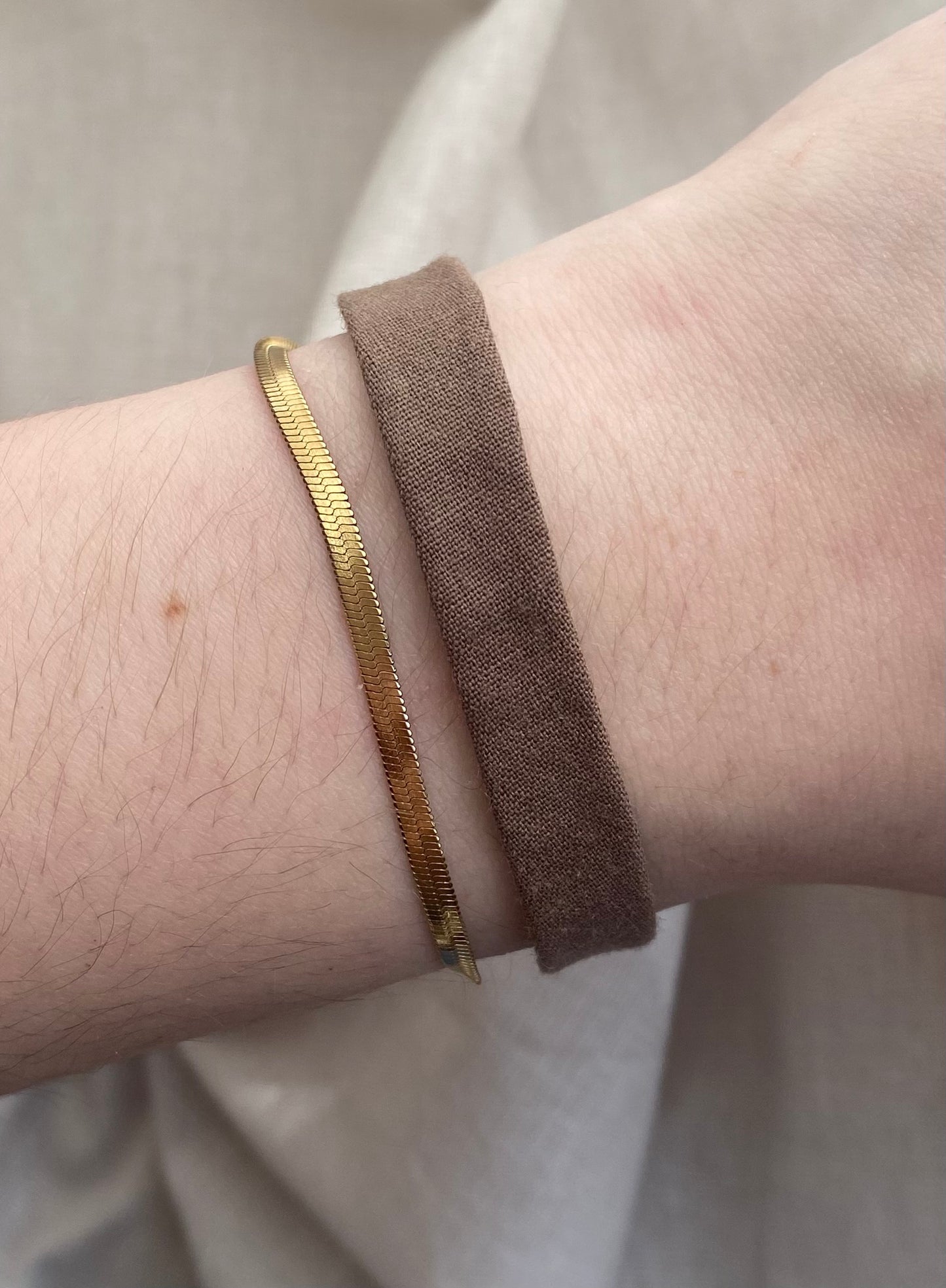 Bracelet simple marron unicolore