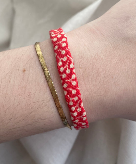 Bracelet simple rouge et blanc