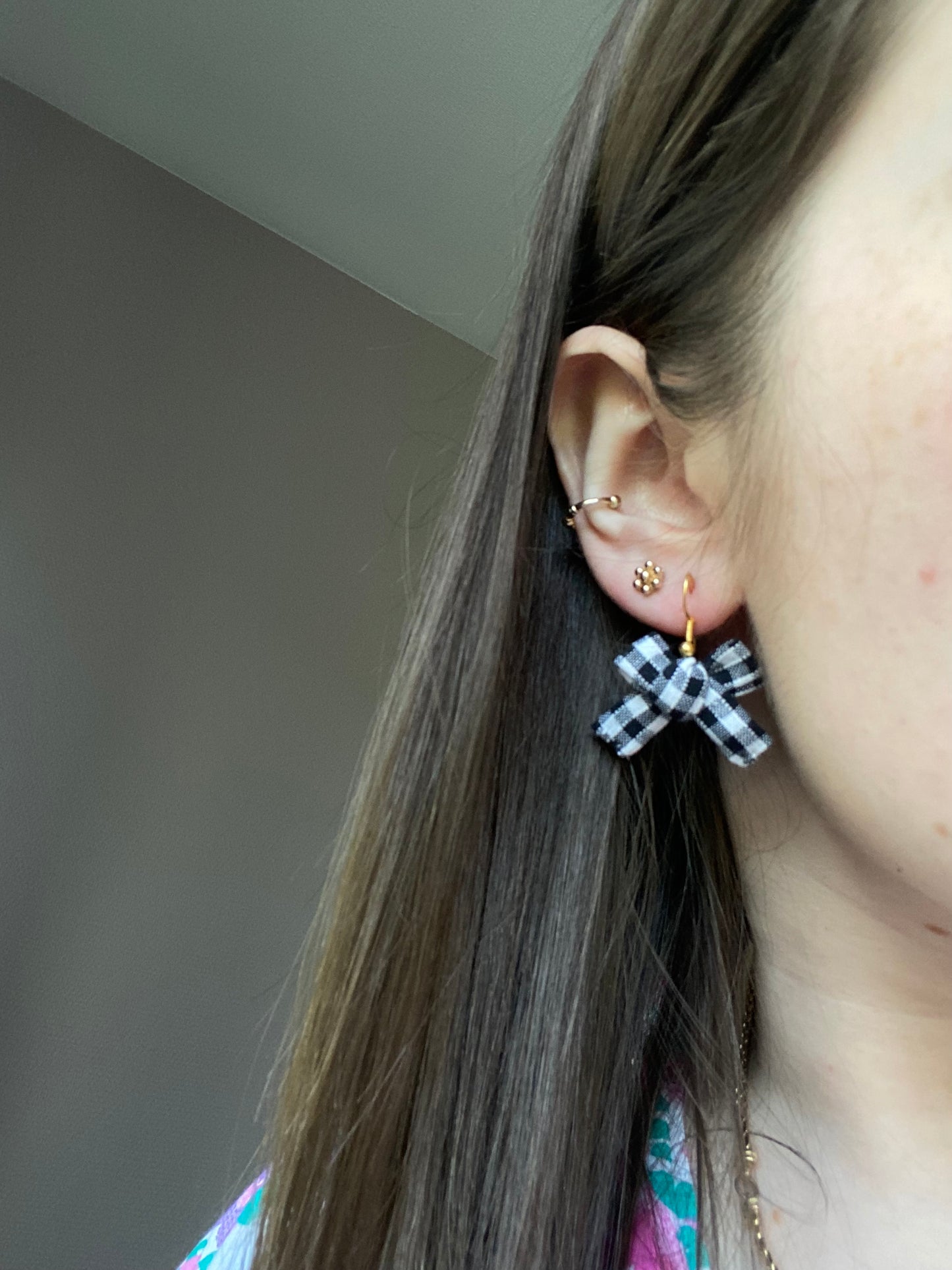 Boucles d’oreilles à carreaux