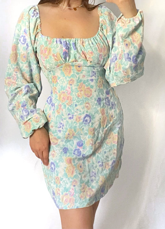 Robe JAY manches longues à fleurs